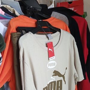 Puma Cream Short Sleeve Tee Casual Comfort